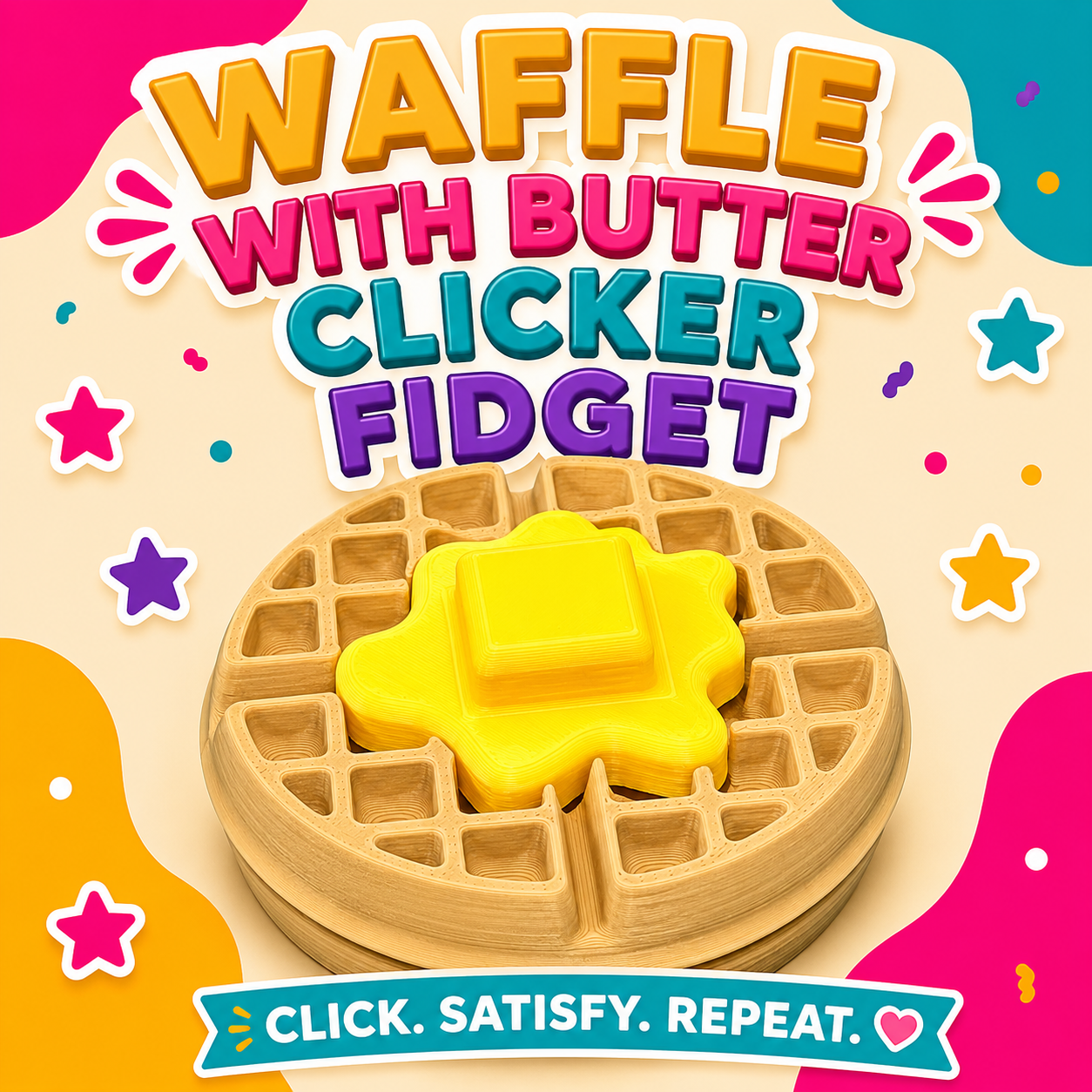 Waffle With Butter Fidget Clicker