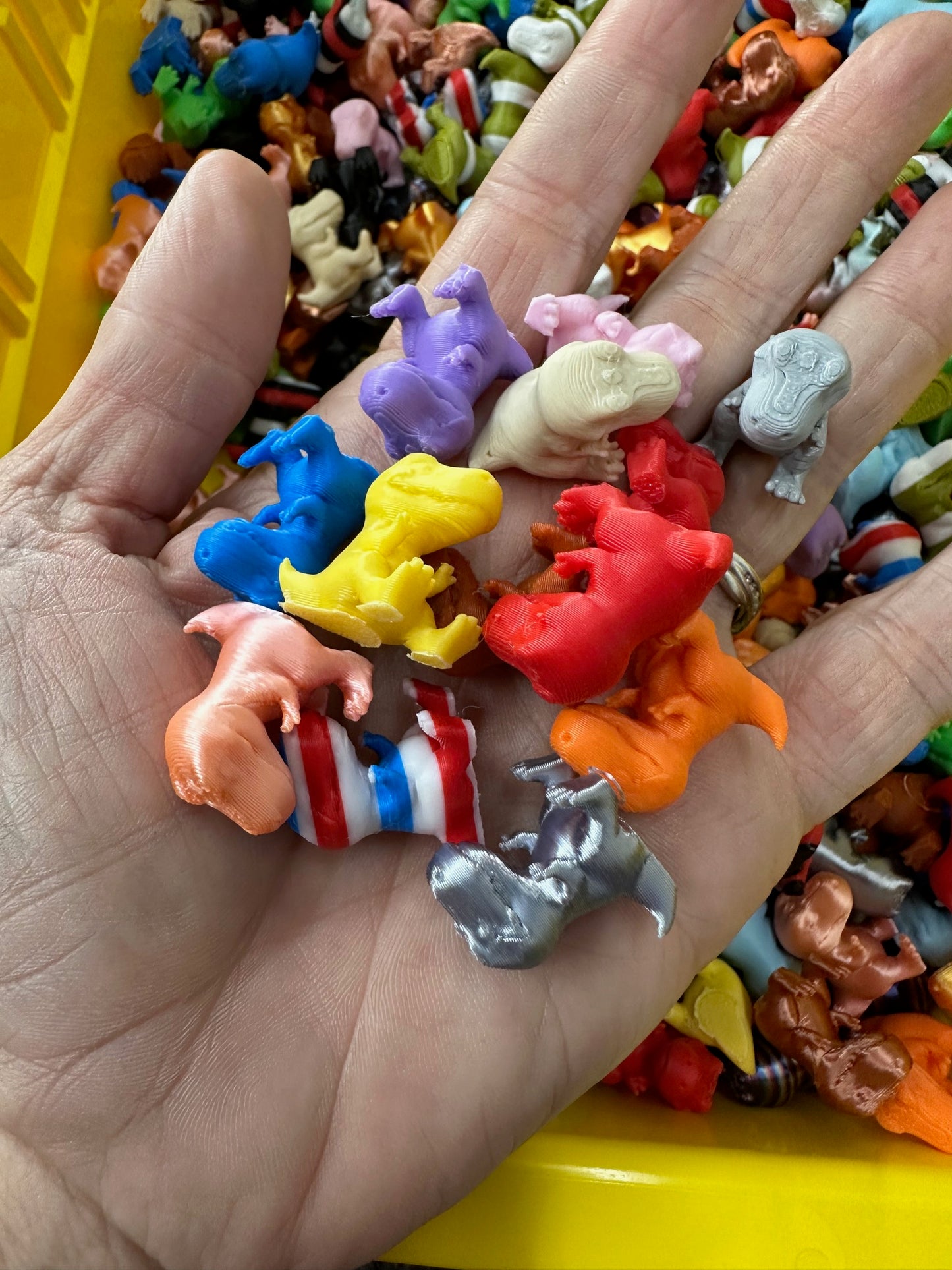 Bag Of Colorful Assorted Mini T-Rex Dinosaurs