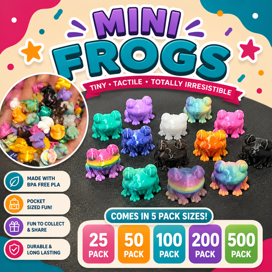 Bag Of Colorful Assorted Mini Frogs