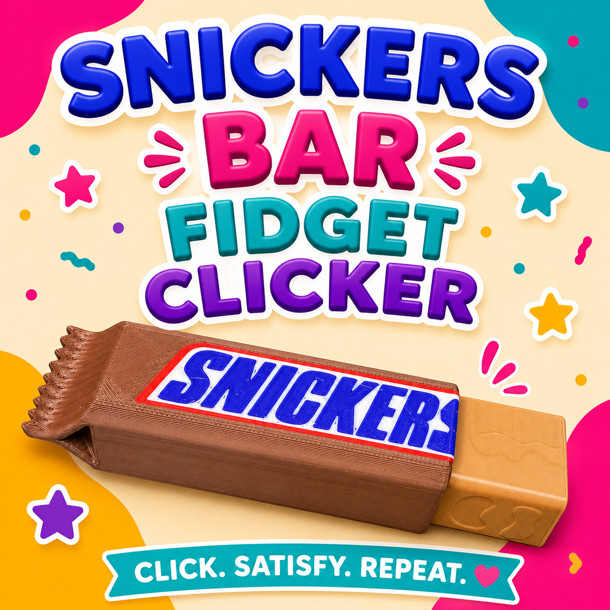 Snickers Bar Fidget Clicker