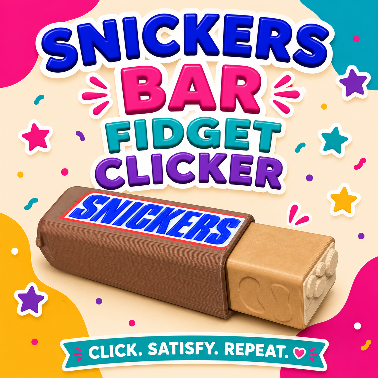 Snickers Bar Fidget Clicker