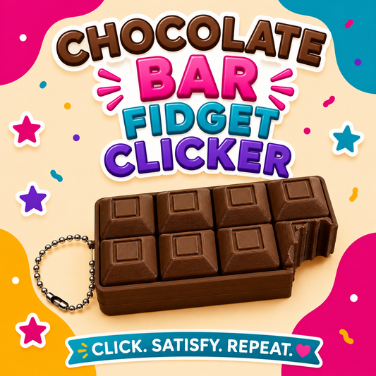 Chocolate Bar With A Bite Fidget Clicker