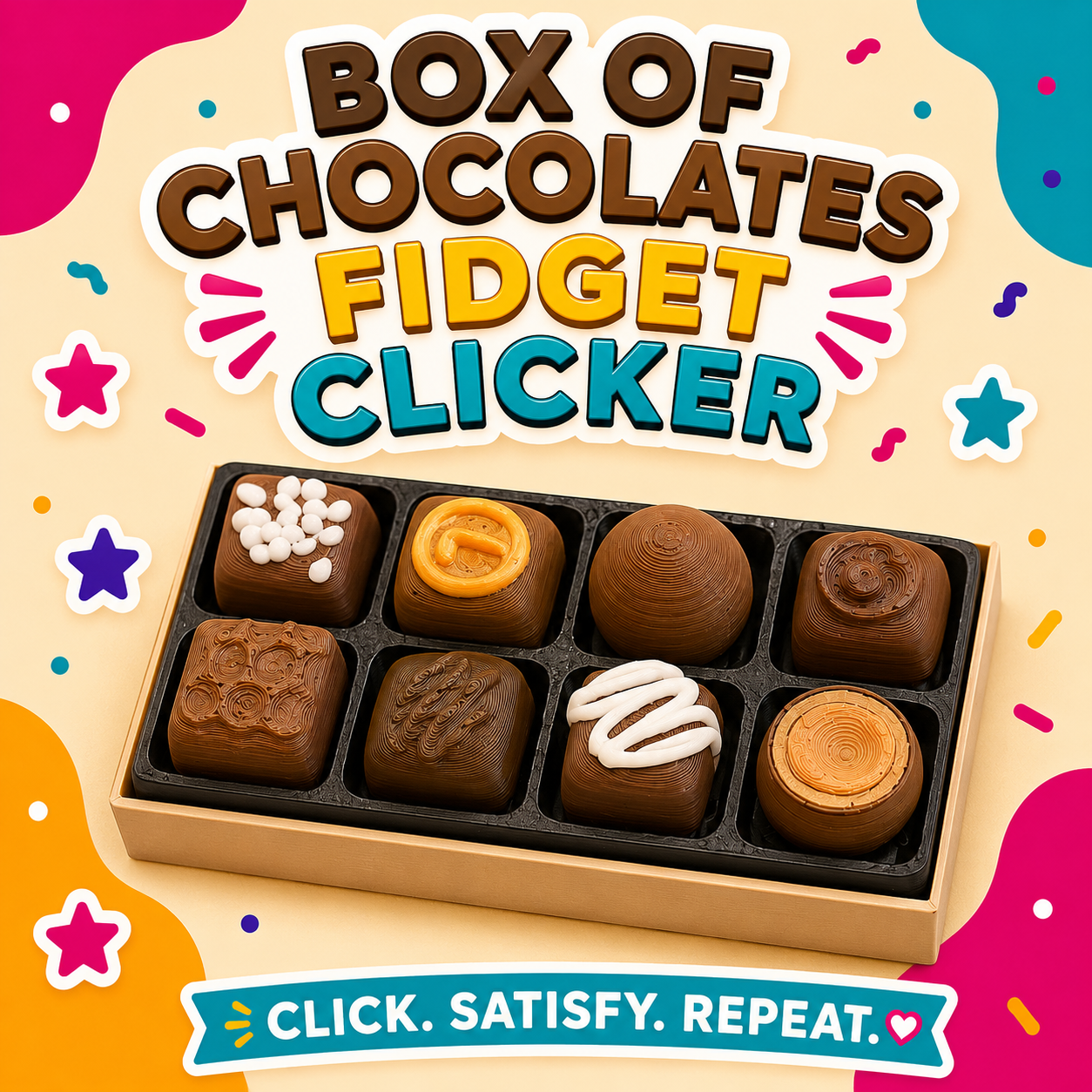 Box Of Chocolates Fidget Clicker