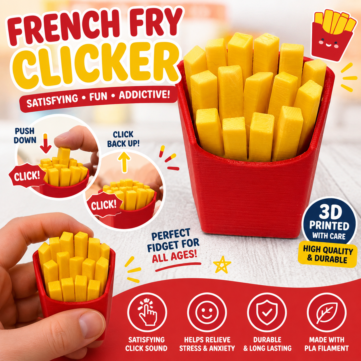 French Fries Fidget Clicker