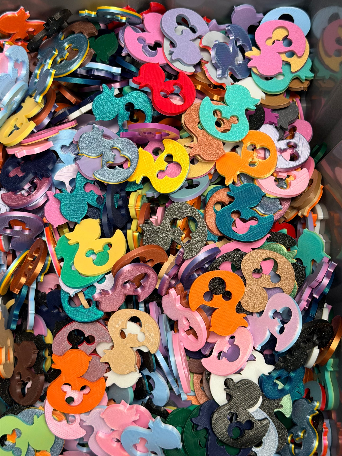 Bag Of Flat Ducks With A Mouse Ears Cutout (Assorted Colors)