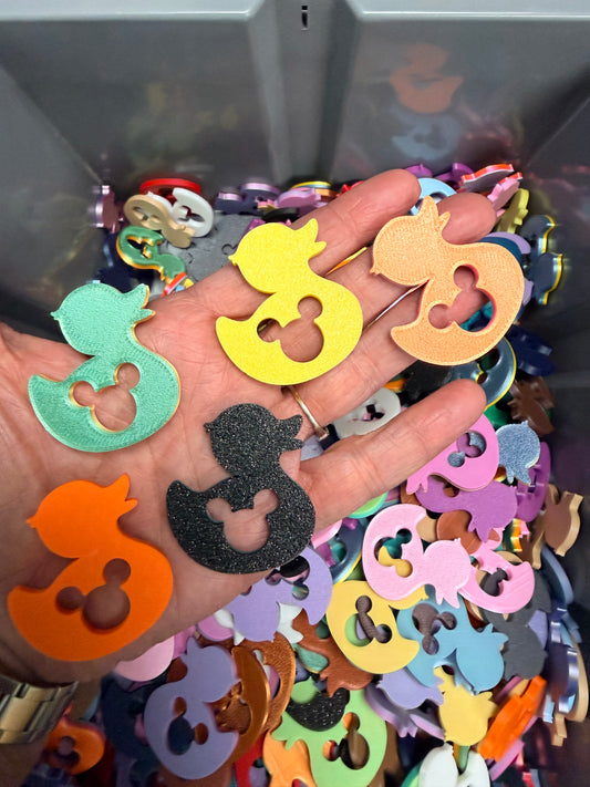 Bag Of Flat Ducks With A Mouse Ears Cutout (Assorted Colors)