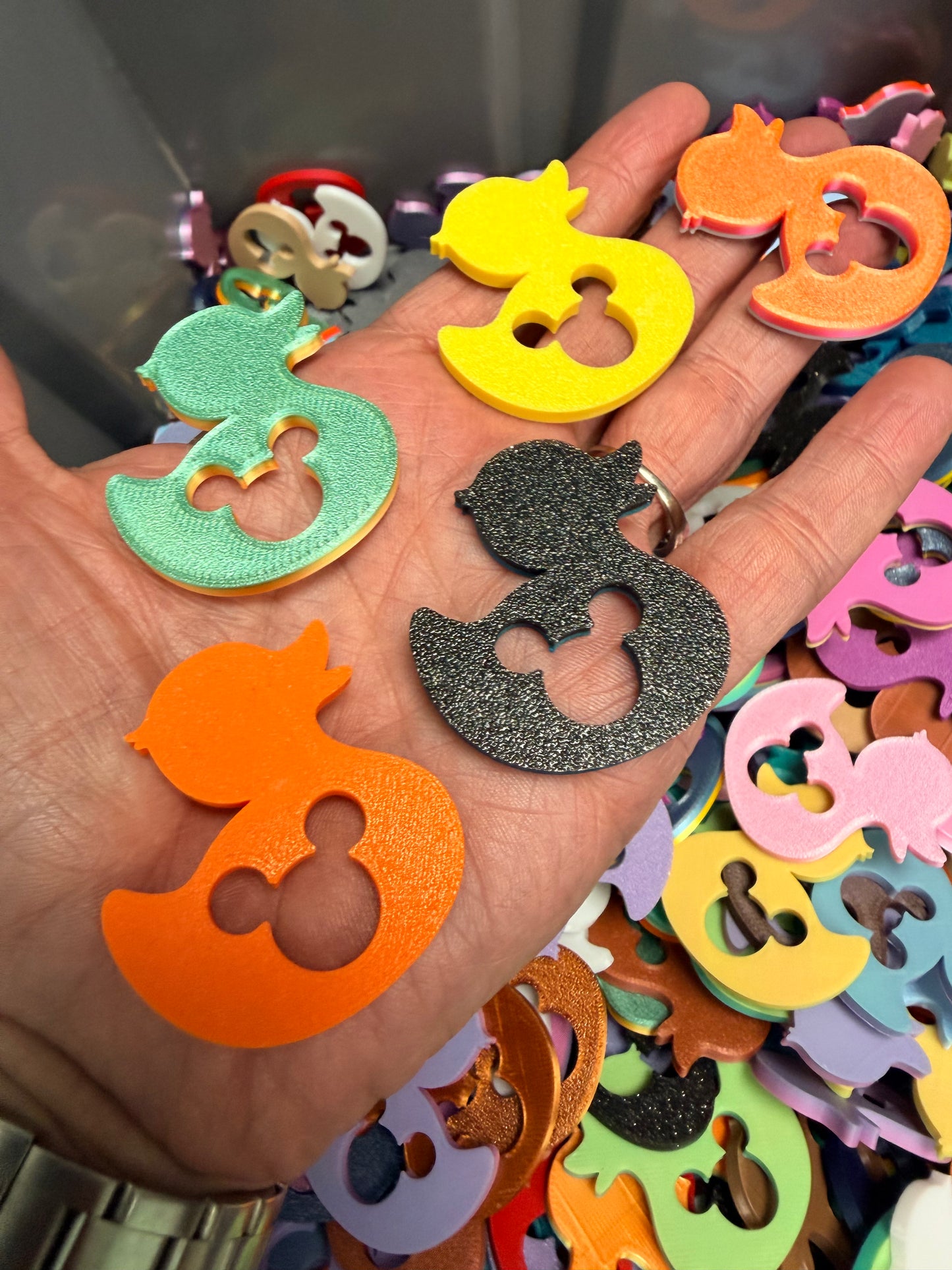 Bag Of Flat Ducks With A Mouse Ears Cutout (Assorted Colors)