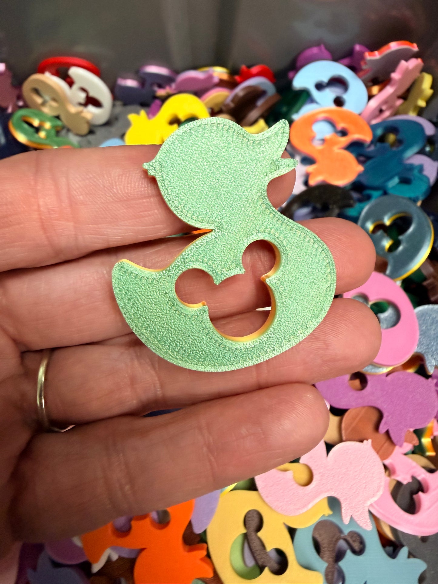 Bag Of Flat Ducks With A Mouse Ears Cutout (Assorted Colors)