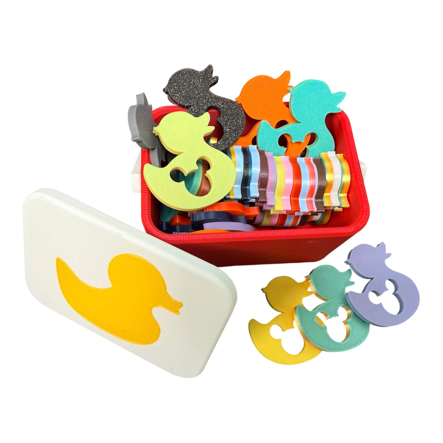 Mini Duck "Igloo" Cooler With 30 Mouse Ear Flat Ducks