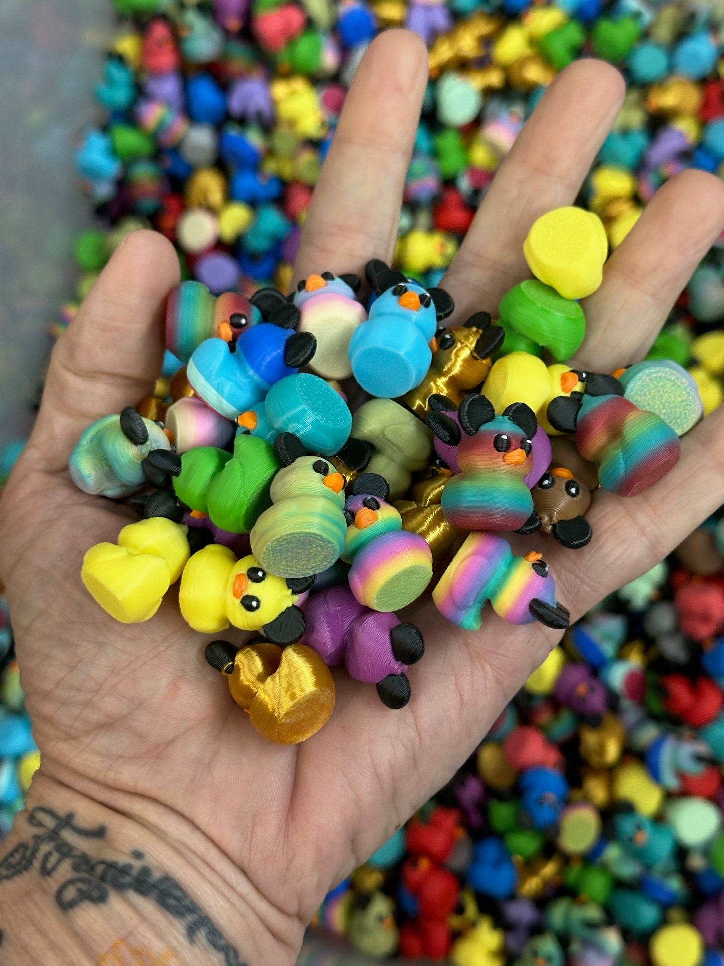 Bag Of Colorful Assorted Mini Ducks With Mouse Ears