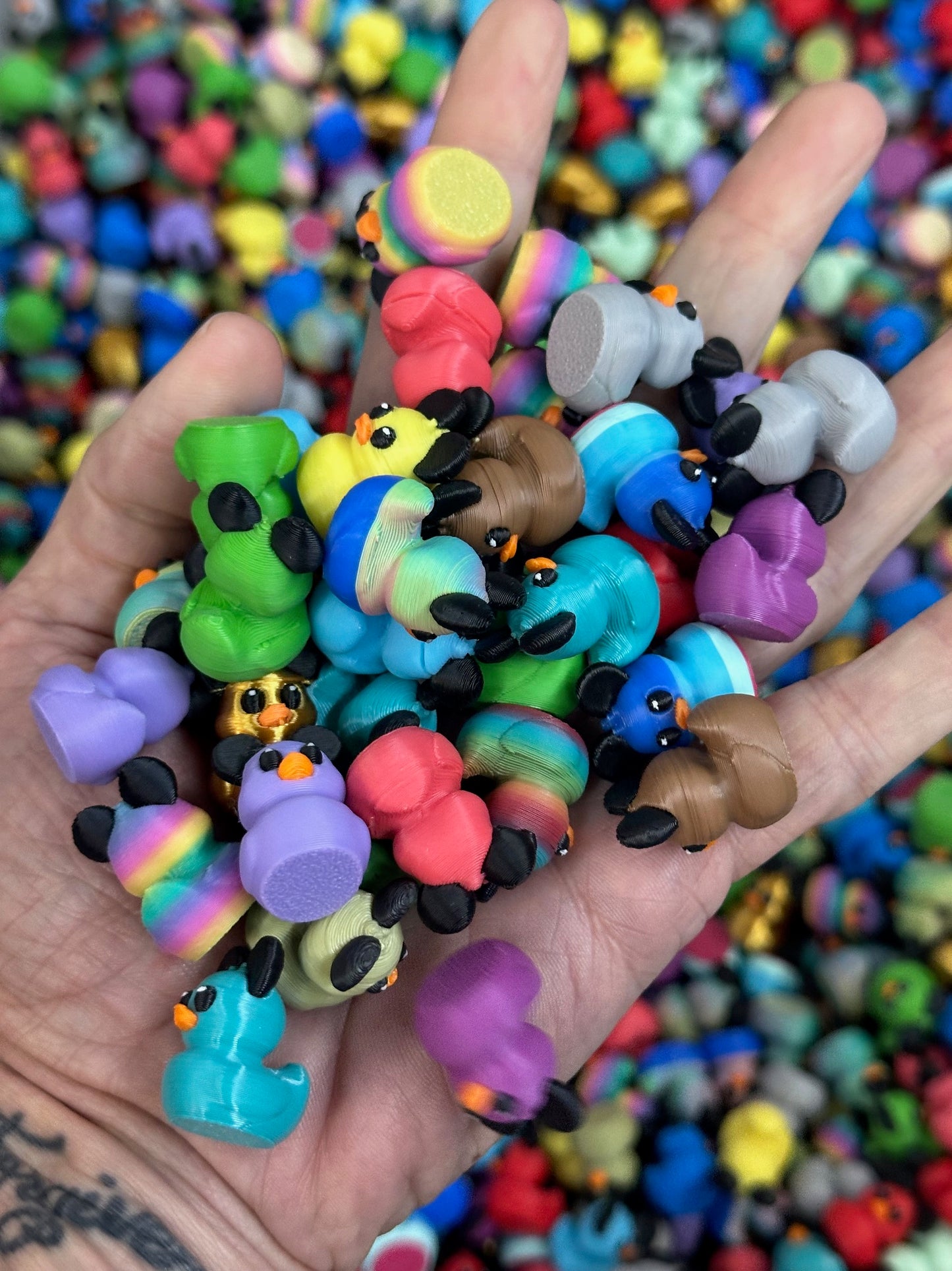 Bag Of Colorful Assorted Mini Ducks With Mouse Ears