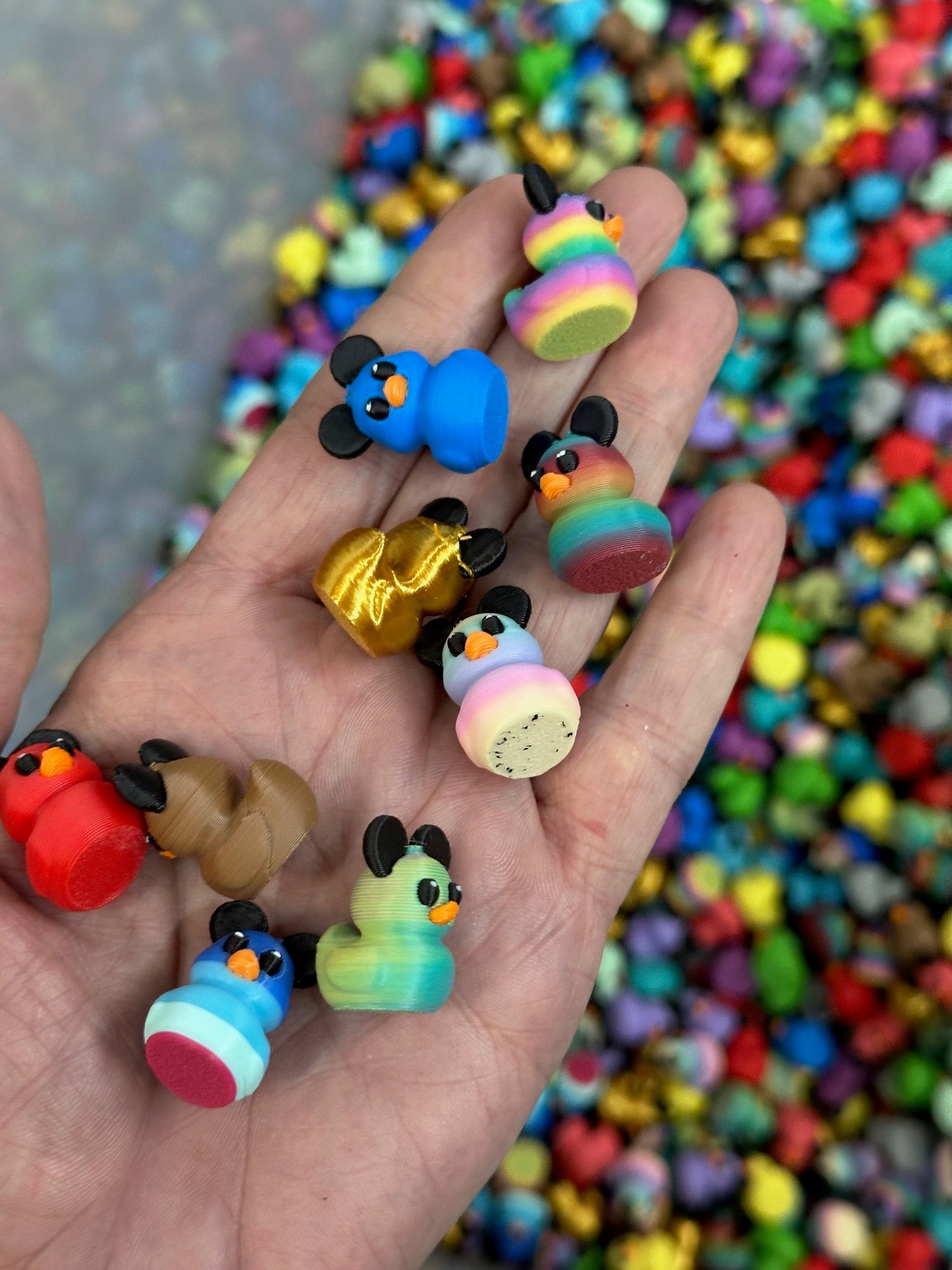 Bag Of Colorful Assorted Mini Ducks With Mouse Ears