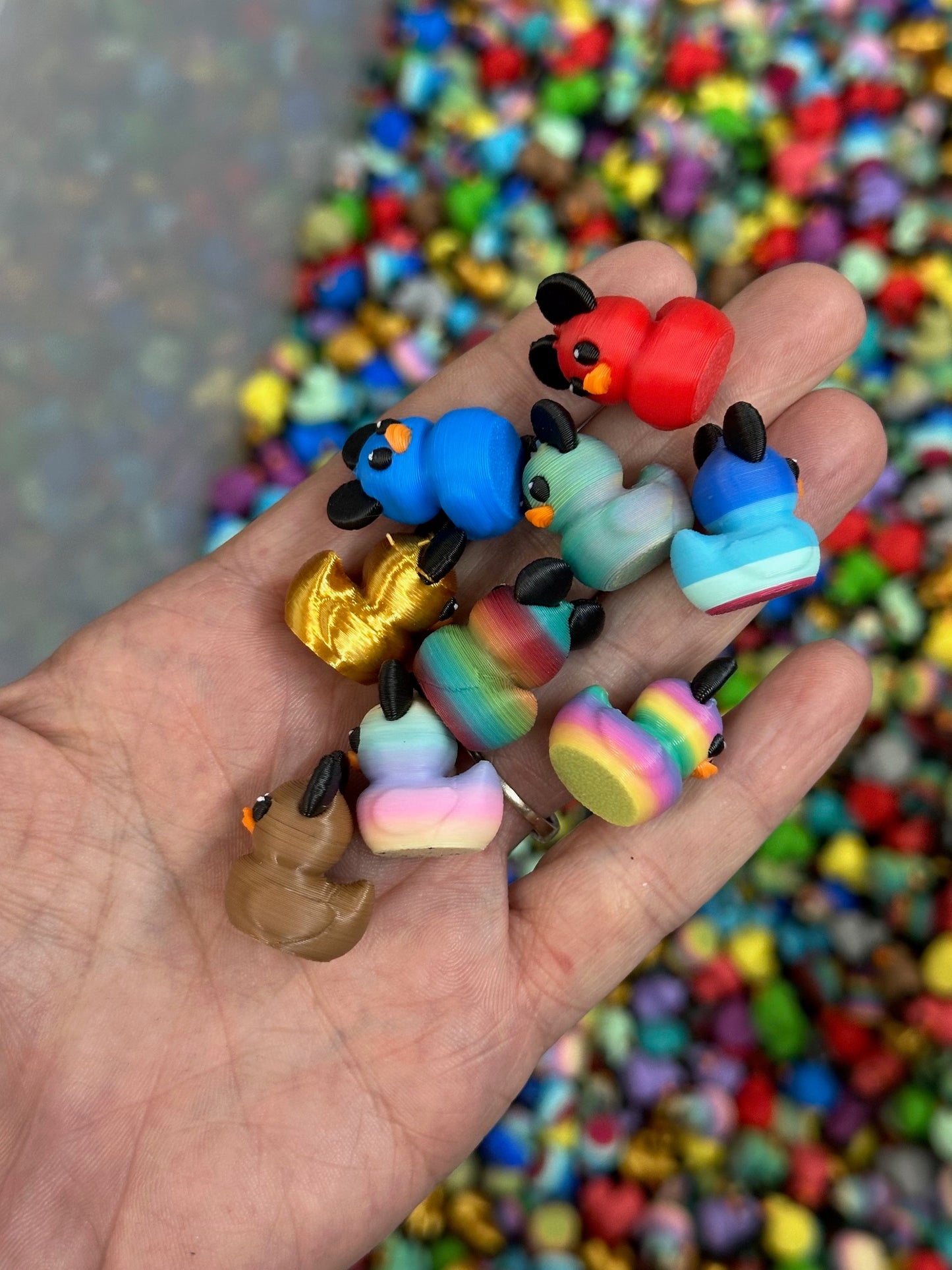 Bag Of Colorful Assorted Mini Ducks With Mouse Ears